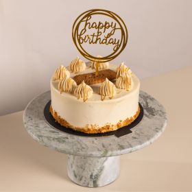 Lotus Cake with Happy Birthday Stick