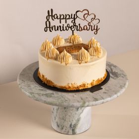 Lotus Cake with Happy Anniversary Stick