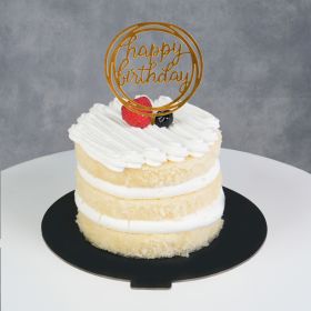 Mini Vanilla Cake with Happy Birthday Stick