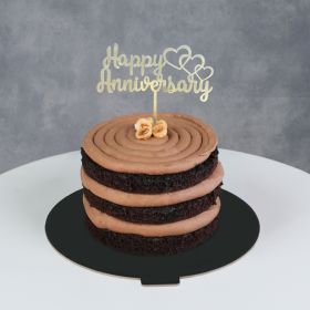 Mini Chocolate Fudge with Happy Anniversary Stick