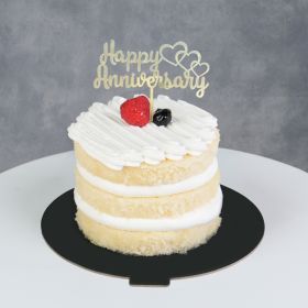 Mini Vanilla Cake with Happy Anniversary Stick