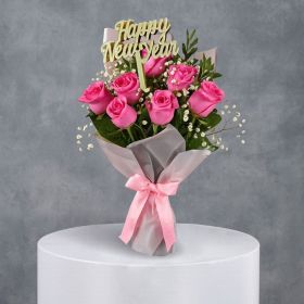 Simply Pink with New Year Stick