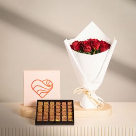 Only For You Bouquet with 36-Piece Addict Chocolate Box