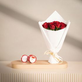 Only For You Bouquet with Believe I Love you Candle
