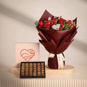 Your Love Bouquet with 36-Piece Addict Chocolate Box