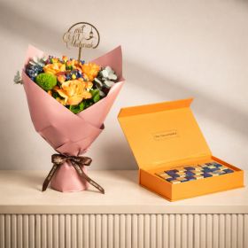 Eid Kaleidoscope Bouquet with Chocolatiere Premium Box
