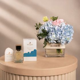 Blush Azure with Aranyam Aqua Dew Intense