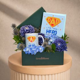 Dad Hero Combo in Green GrandRose Hamper Box