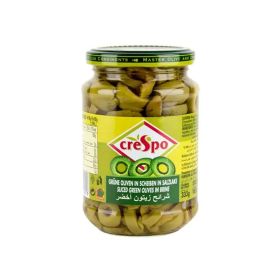 Crespo Sliced Green Olives Jar
