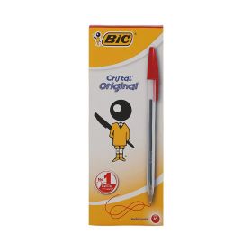 Bic Cristal Medium Red Pen