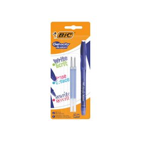 Bic Gelocity Illusion Erasable Blue Pen with 2 Refills