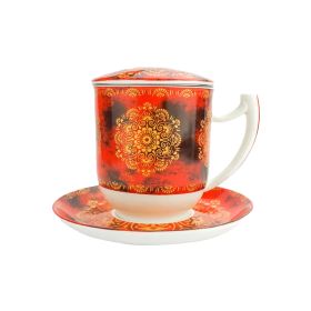 Tealand Tiziana Mug With Stainless Steel Filter, Lid & Saucer
