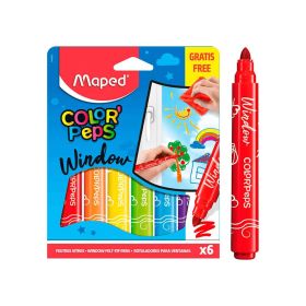 Maped Color Peps Felt Tip Window + Cloth 6 Colors
