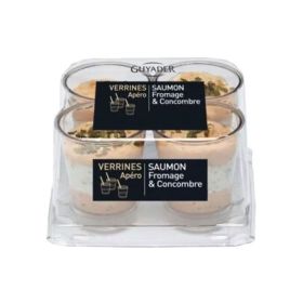 Guyader Salmon, Cheese And Cucumber Verrines