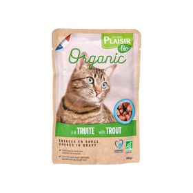 Plaisir Bio Organic With Trout Chunks in Gravy Cat Food