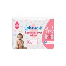 Johnson's Baby Wipes Gentle All Over 72's 2+1