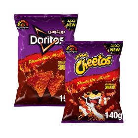 Doritos & Cheetos Flamin Hot Sriracha Twin Pack Chips