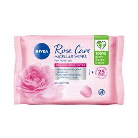 Nivea Face 3In1 Micellar Rose Water Wipes 25S