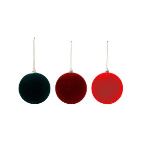 Trishi Flocked Ball Hanging Assorted Colour