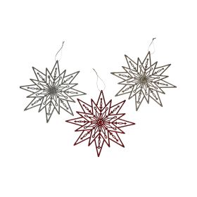 Trishi Christmas Hanging Star Assorted Colour