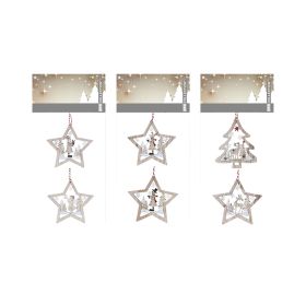 Trishi Christmas Decor Hanging Star Assorted Design