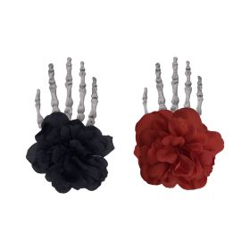 Trishi Hair Clip Halloween Skeleton Hand Assorted