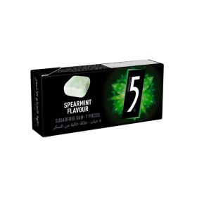 Wrigleys 5 Spearmint Sugar Free Chewing Gum