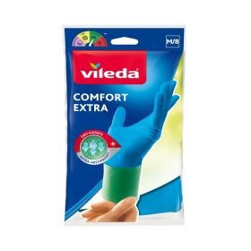 Vileda Comfort Extra Reusable Medium Latex Gloves