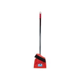 Vileda Long Handle Dustpan Set with Brush