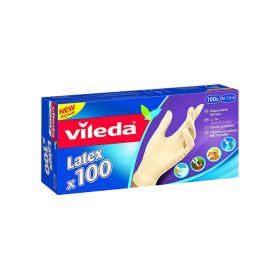 Vileda Latex Disposable Gloves Medium Size