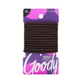 Goody Ouchless Braided Brown Elastics