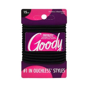 Goody Ouchless Black Braided Elastics