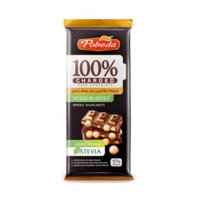Pobeda 100% Charged Dark Chocolate With Whole Hazelnuts