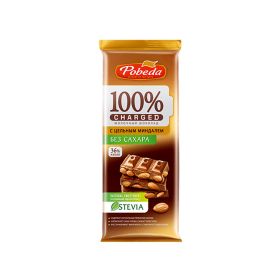 Pobeda Milk Chocolate With Whole Almonds Stevia