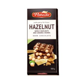Pobeda Dark Chocolate With Whole Hazelnuts N Caramel