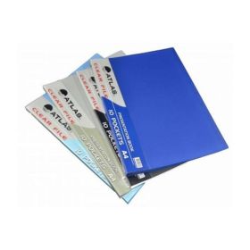 Atlas 10 Pocket A4 Clear File Assorted