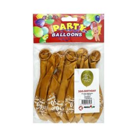 Alras 50th Birthday 12 Inches Balloons