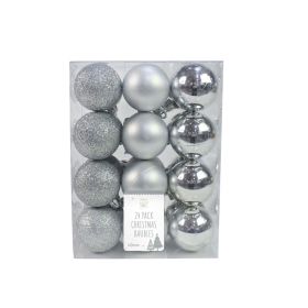 Festive Magic Silver Christmas Baubles 40mm