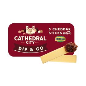 Cathedral City Dip & Go Cheddar Sticks with Branston