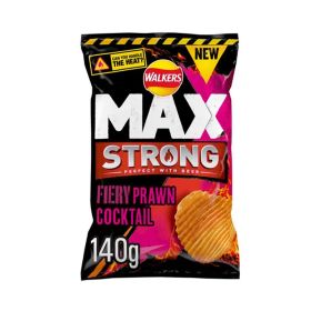 Walkers Max Strong Fiery Prawn Cocktail Chips