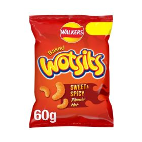 Walkers Baked Wotsits Sweet & Spicy Flamin Hot Curly Crisps