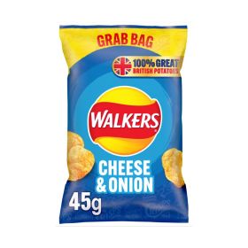 Walkers Cheese & Onion Potato Crisps