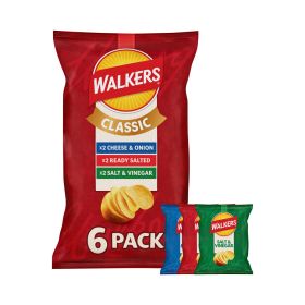 Walkers Classic Variety 6 Pack Chips