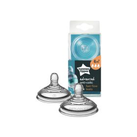 Tommee Tippee Advanced Anti-Colic Teats Fast Flow Clear