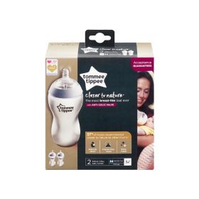 Tommee Tippee Closer to Nature Feeding Bottle Clear
