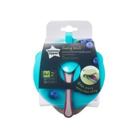 Tommee Tippee On The Go Feeding Bowl with Lid and Spoon Pack of 2