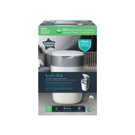 Tommee Tippee Twist & Click Nappy Disposal Bin Sangenic Tec White