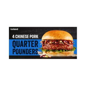 Iceland 4 Pack Chinese Pork Quarter Pounders (Non Halal)
