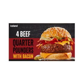 Iceland 4 Pack Quarter Pounder With Bacon (Non Halal)