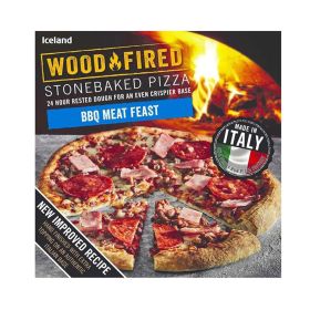 Iceland BBQ Meat Feast Wood Fired Stonebaked Pizza (Non Halal)